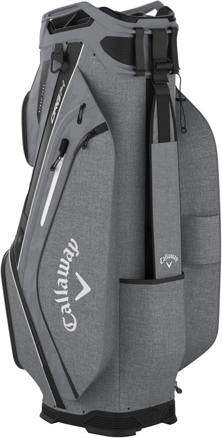 imageCallaway Golf ORG 14 Cart Bag NavyFlow YellowCarcoal HoundsCharcoal Heather
