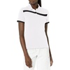 image:imageCallaway Womens Swingtech Asymmetrical Color Block Short Sleeve Golf Polo ShirtBrilliant White