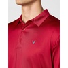 image:imageCallaway Mens Fine Line Stripe Short Sleeve MoistureWicking Stretch Golf Polo Shirt Available in Big amp TallTango Red