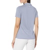 image:imageCallaway Womens Quarter Zip Short Sleeve Heather Golf Polo ShirtBlue Indigo Htr