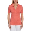 image:imageCallaway Womens Broken Stripe Ladies Golf Polo Shirt Moisture Wicking FabricCayenne
