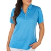 image:imageCallaway Womens Quarter Zip Short Sleeve Heather Golf Polo ShirtBlue Sea Star Htr