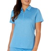 image:imageCallaway Womens Quarter Zip Short Sleeve Heather Golf Polo ShirtIbiza Blue Htr