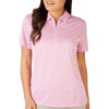 image:imageCallaway Womens Quarter Zip Short Sleeve Heather Golf Polo ShirtSunset Pink Htr