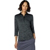 image:imageCallaway Womens Swingtech 34 Sleeve Space Dye Golf Polo ShirtCaviar Black