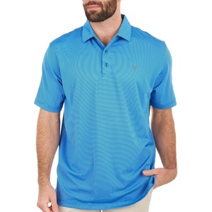 image:imageCallaway Mens Fine Line Stripe Short Sleeve MoistureWicking Stretch Golf Polo Shirt Available in Big amp TallMagnetic Blue