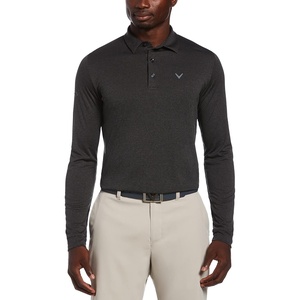 image:imageCallaway Mens Long Sleeve Moisture Wicking Golf Polo Shirt with Stretch Fabric Available in Big amp TallBlack Heather 20