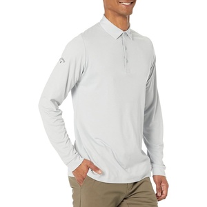 image:imageCallaway Mens Long Sleeve Moisture Wicking Golf Polo Shirt with Stretch Fabric Available in Big amp TallWhite Grey Htr
