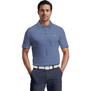 image:imageCallaway Mens Solid Optidri Short Sleeve Stretch Golf Polo Sun Protection MoistureWicking Available in Big amp TallBlue Stripe