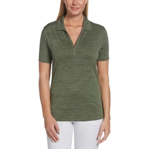 image:imageCallaway Womens Broken Stripe Ladies Golf Polo Shirt Moisture Wicking FabricHedge Green
