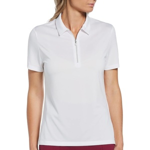 image:imageCallaway Womens Quarter Zip Short Sleeve Heather Golf Polo ShirtBrilliant White