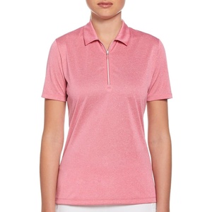 image:imageCallaway Womens Quarter Zip Short Sleeve Heather Golf Polo ShirtFruit Dove Htr