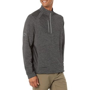 image:imageCallaway mens Eco Striped Mid Weight Fleece Base LayerBlack Heather