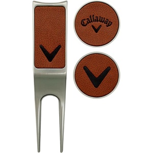 image:imageCallaway Golf Accessories Kit  Includes Divot Tool amp Two Ball MarkersBrown