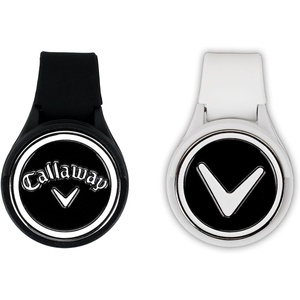 image:imageCallaway Magnetic Golf Ball Marker Hat Clips 2Pack  BlackWhite