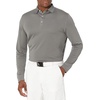 image:imageCallaway Mens Long Sleeve Core Performance Polo OptiDri Technology Sun Protection Golf Polo Shirts for MenSmoked Pearl