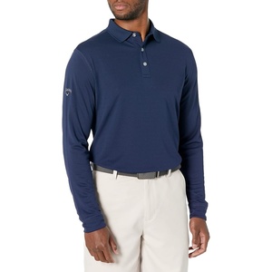 image:imageCallaway Mens Long Sleeve Core Performance Polo OptiDri Technology Sun Protection Golf Polo Shirts for MenPeacoat