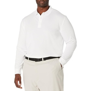 image:imageCallaway Mens Long Sleeve Core Performance Polo OptiDri Technology Sun Protection Golf Polo Shirts for MenWhite