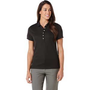 image:imageCallaway Womens Short Sleeve Ottoman Performance Golf Polo with Sun ProtectionBlack