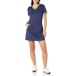 image:imageCallaway Womens VNeck Colorblock Short Sleeve Golf Dress with Truesculpt Stretch Fabric MoistureWicking Sun ProtectionPeacoat