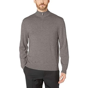 image:imageCallaway Weather Series Mens 14 Zip Golf Sweater with Mock Collar Thermal Merino Wool Breathable Soft FabricDark Granite Heather