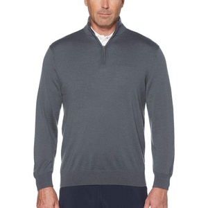 image:imageCallaway Weather Series Mens 14 Zip Golf Sweater with Mock Collar Thermal Merino Wool Breathable Soft FabricQuiet Shade Grey