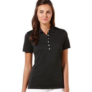 image:imageCallaway Womens Golf Short Sleeve Pique Open Mesh Polo ShirtBlack