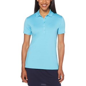 image:imageCallaway Womens OptiDri Chevron Short Sleeve Golf Polo Shirt Stretch Fabric MoistureWicking Sun ProtectionBlue Atoll
