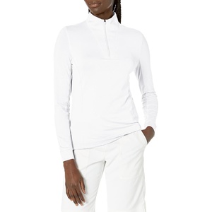 image:imageCallaway Womens Solid Sun Protection 14 Zip with Chev Front Seams amp Top Stitching Detail ShirtBrilliant White